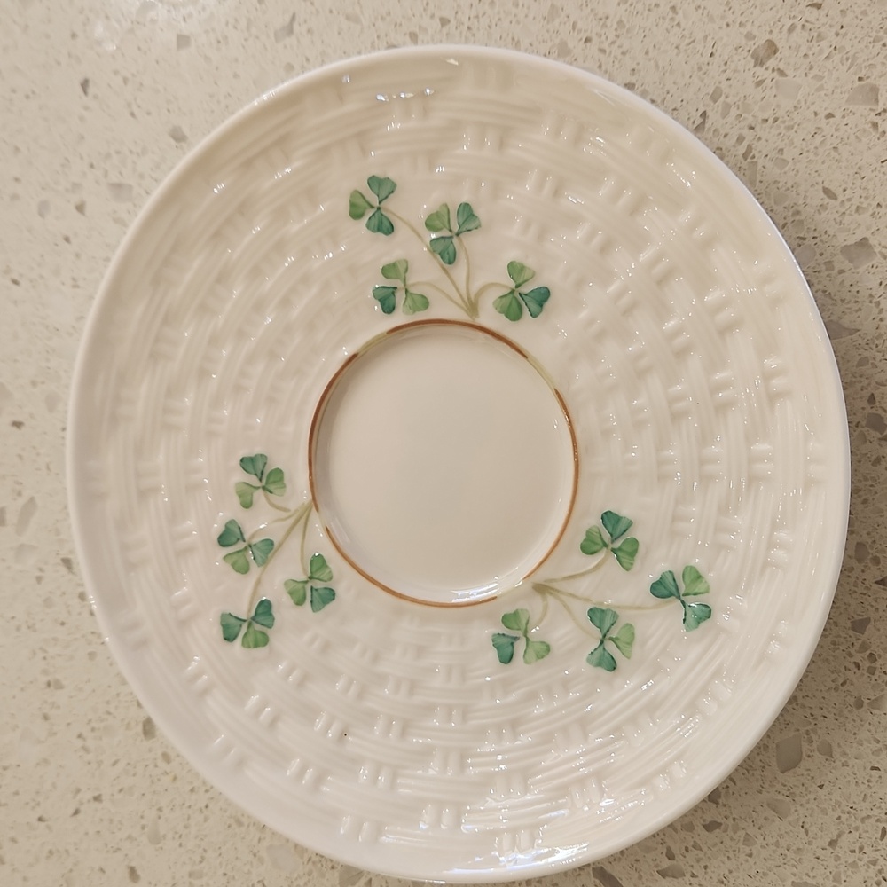 Belleek tea cup saucer
